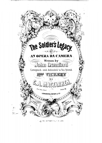 Macfarren - The Soldier's Legacy - Vocal Score - Score