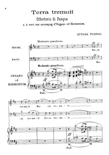 Pozzoli - Terra tremuit in D major - Score