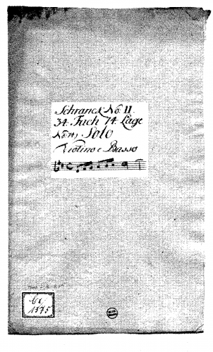 Anonymous - Violin Sonata in D major - Score