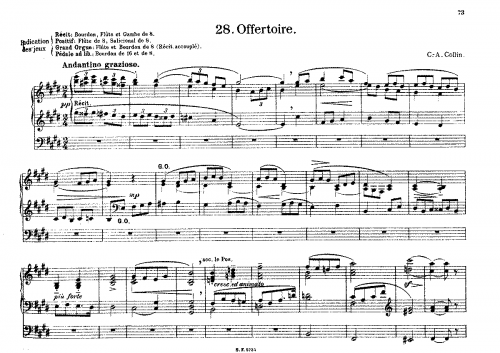 Collin - Offertoire - Score