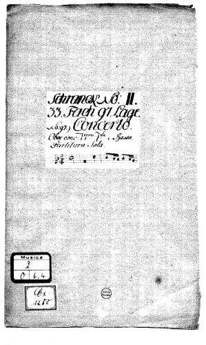 Anonymous - Oboe Concerto in F major - Scores and Parts - Score