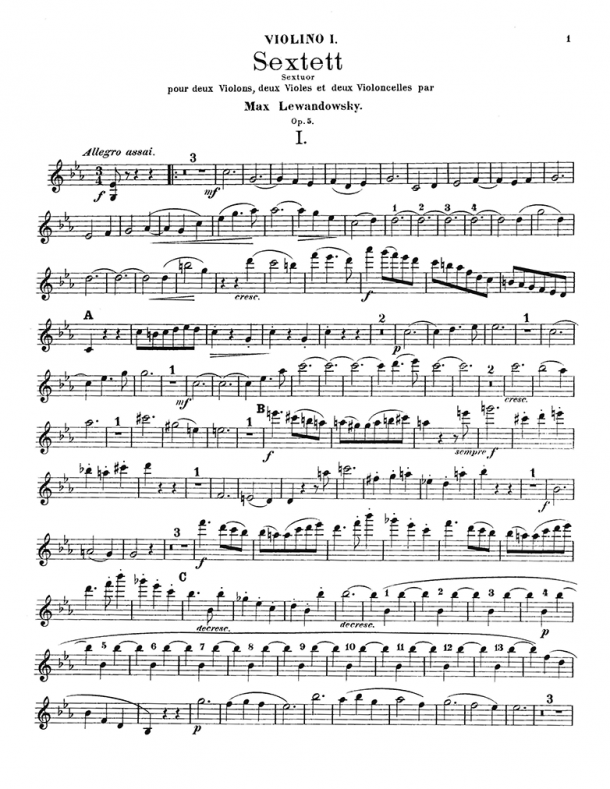Lewandowsky - String Sextet, Op. 5