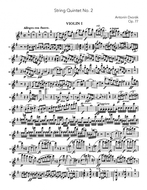 Dvorák - String Quintet No. 2 in G major, Op. 77