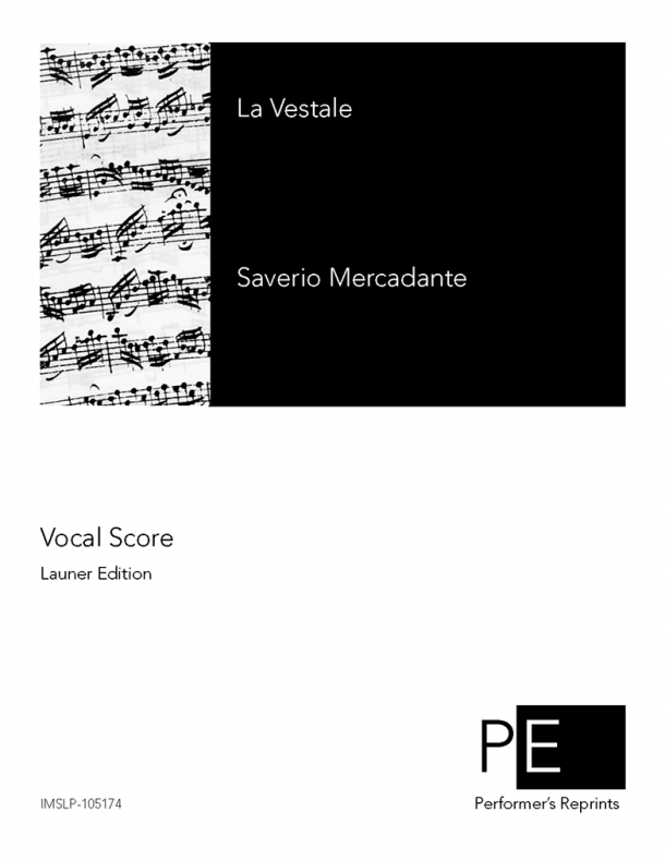 Mercadante - La Vestale - Vocal Score