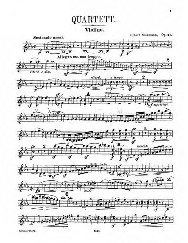 Schumann - Piano Quartet in E-flat major, Op. 47