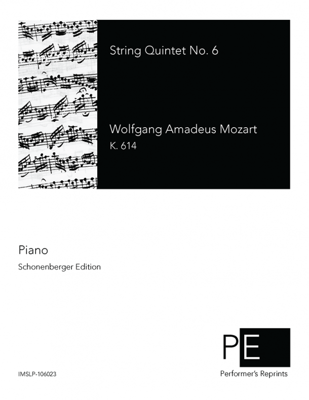 Mozart - String Quintet No. 6 in Eb Major, K. 614 - For Piano Solo