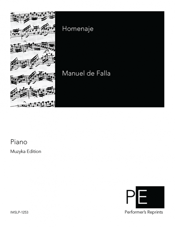 Falla - Homenaje (Hommage à Debussy) - For Piano Solo