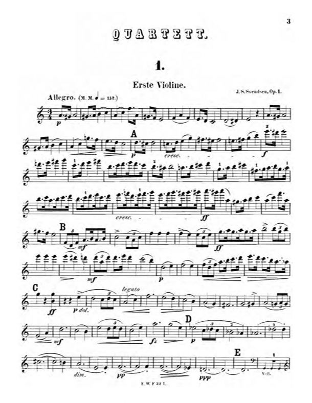 Svendsen - String Quartet in A minor, Op. 1