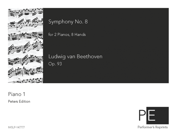 Beethoven - Symphony No. 8, Op. 93 - For 2 Pianos, 8 Hands