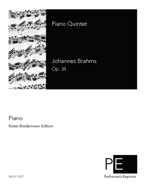 Brahms - Piano Quintet - For Piano Solo