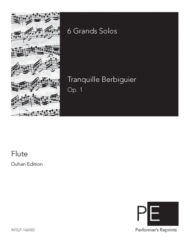 Berbiguier - Six grande solos ou études pour la flûte