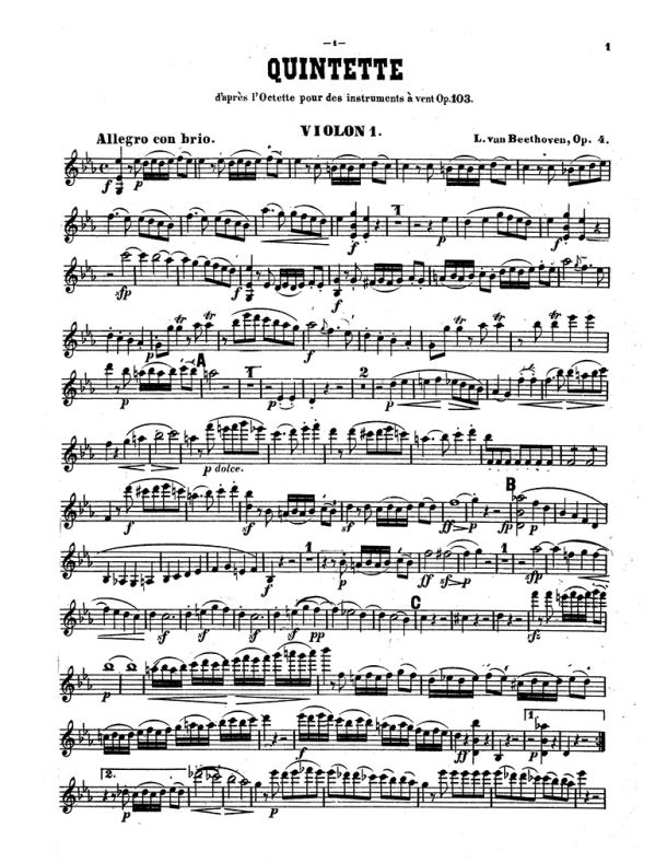 Beethoven - String Quintet No. 1, Op. 4