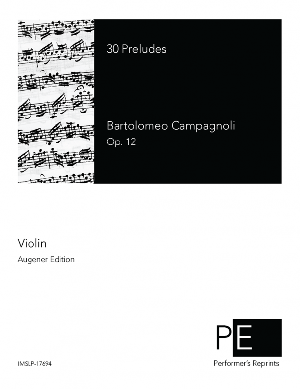 Campagnoli - 30 Preludes for Violin, Op. 12