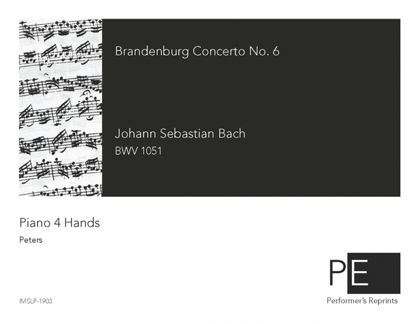 Bach - Brandenburg Concerto No. 6 - For Piano 4 Hands (Reger)