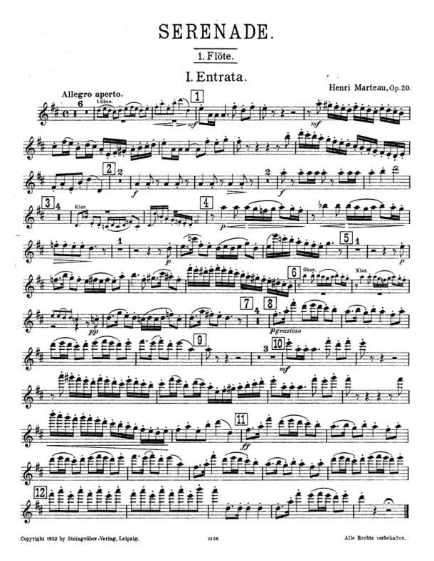 Marteau - Serenade (Nonet) for Winds, Op. 20