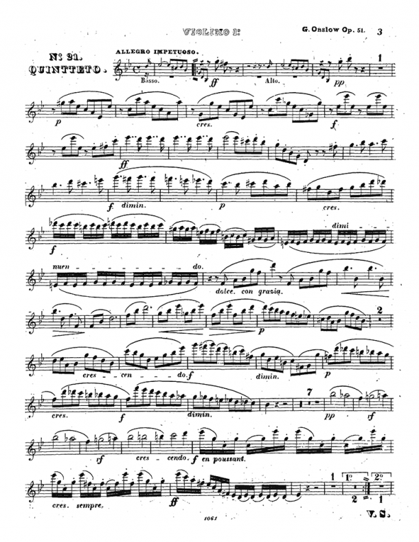 Onslow - String Quintet No. 21, Op. 51