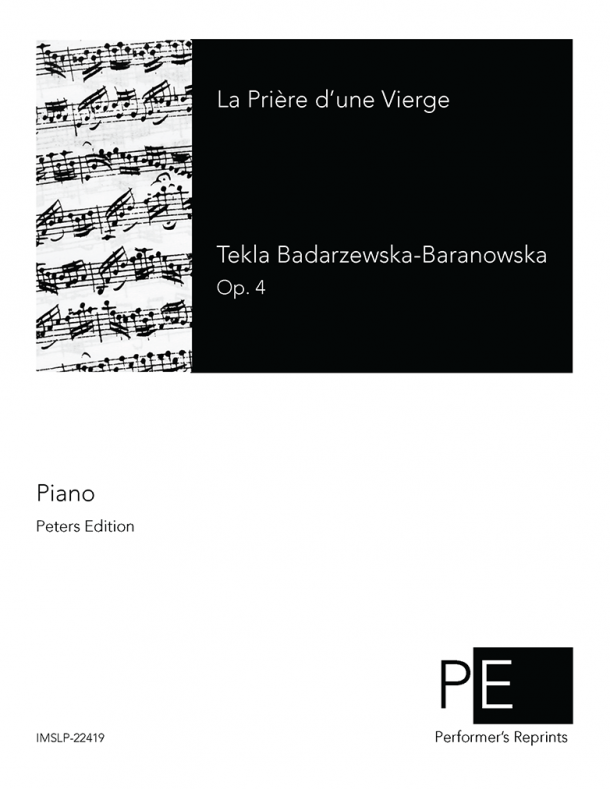Bądarzewska-Baranowska - La Prière d'une vierge, Op. 4