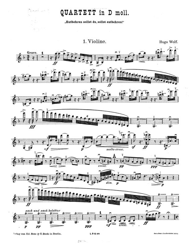Wolf - String Quartet in D minor