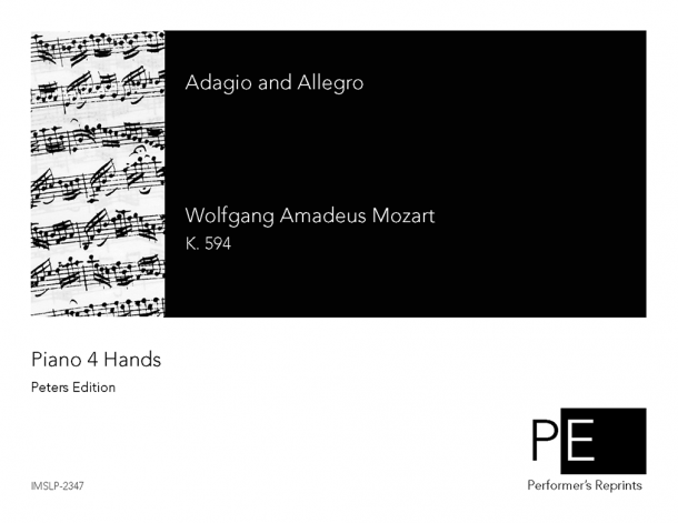 Mozart - Adagio and Allegro - For Piano 4 Hands