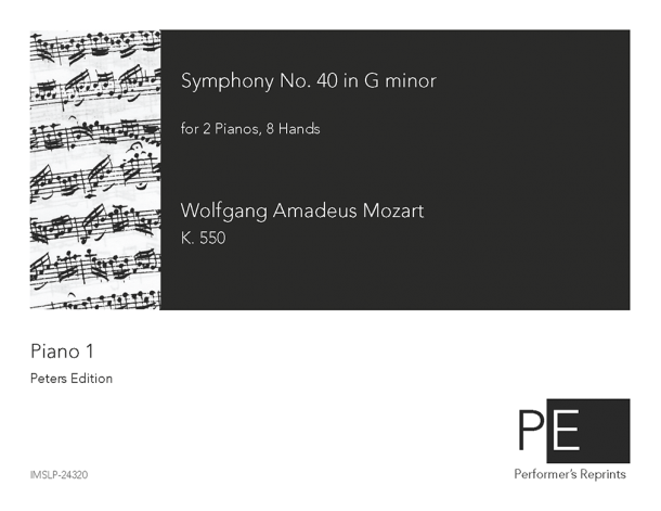 Mozart - Symphony No. 40 - For 2 Pianos, 8 Hands
