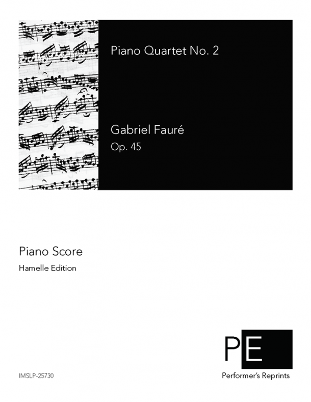 Fauré - Piano Quartet No. 2 - Piano Score