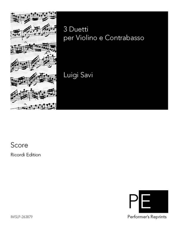 Savi - Tre duetti per violino e contrabasso