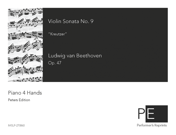 Beethoven - Violin Sonata No. 9, Op. 47 - For Piano 4 Hands