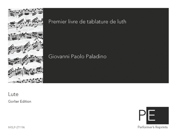 Paladino - Premier livre de tablature de luth