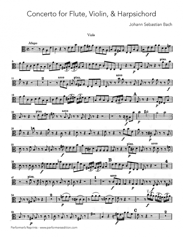 Bach - Concerto for Flute, Violin, & Harpsichord