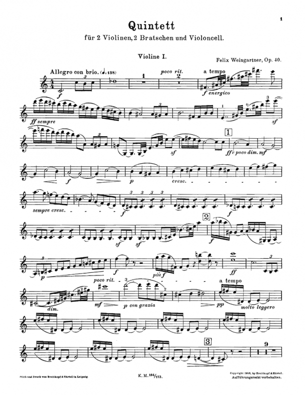 Weingartner - String Quintet