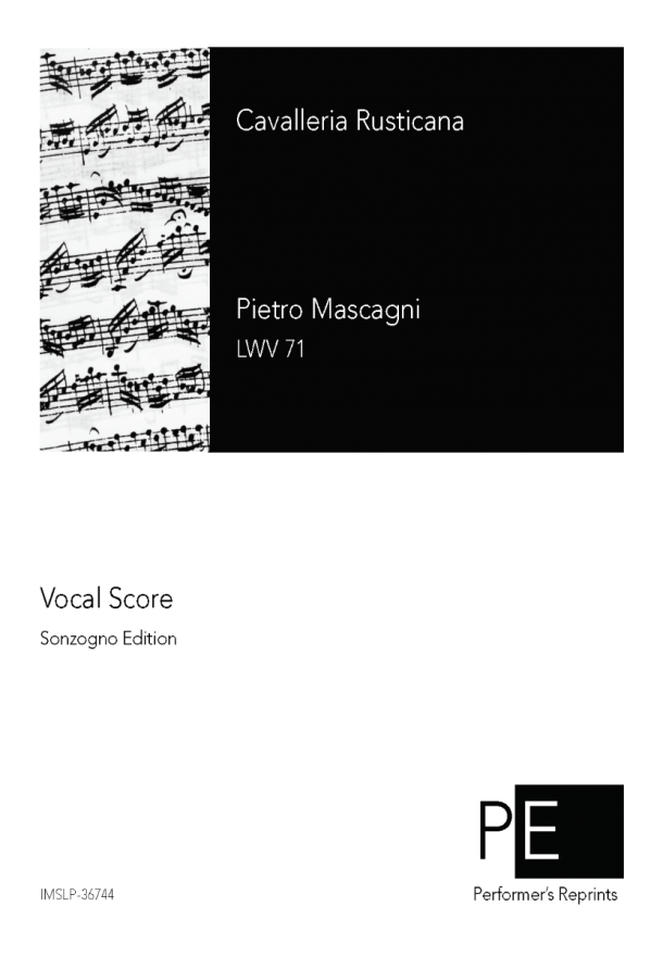 Mascagni - Cavalleria rusticana - Vocal Score