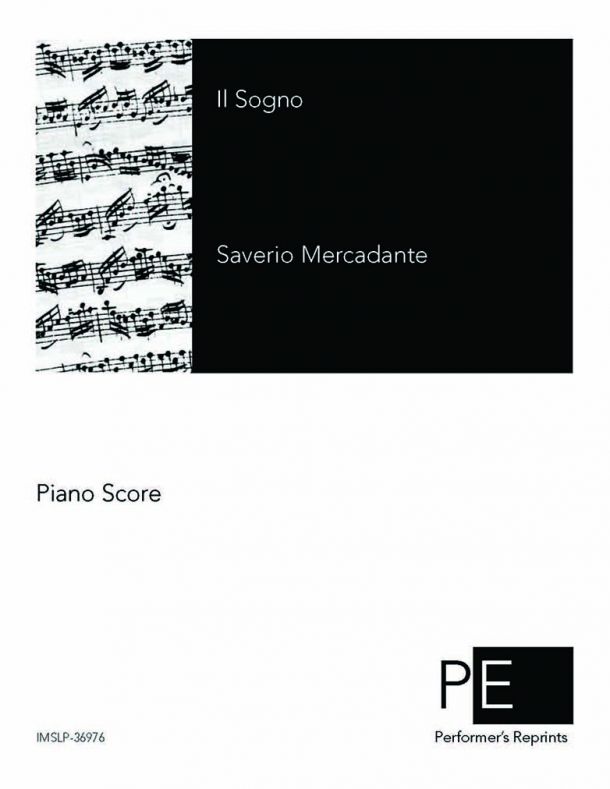 Mercadante - Il Sogno - For Voice, Cello, & Piano - Piano Score