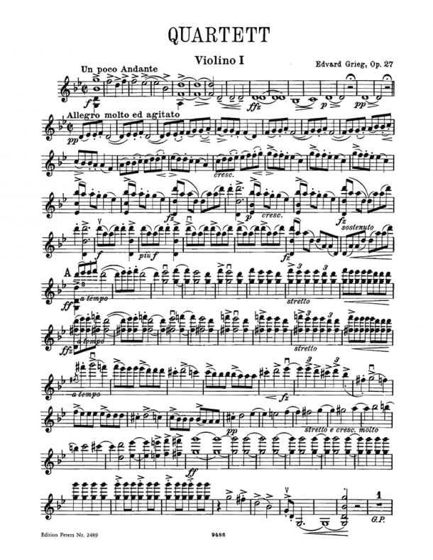 Grieg - String Quartet No. 1 in G minor, Op. 27