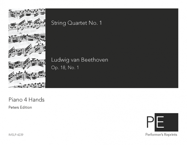 Beethoven - String Quartet No. 1 - For Piano 4 hands (Ulrich and Wittmann)