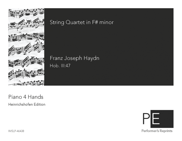 Haydn - String Quartet in F-sharp minor, Hob.III:47 - For Piano 4 Hands
