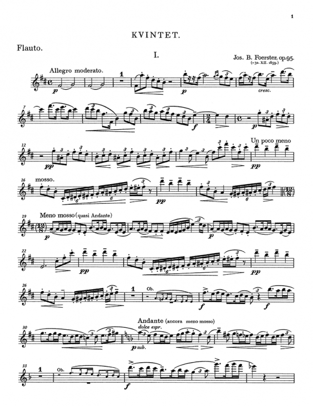 Foerster - Wind Quintet, Op. 95