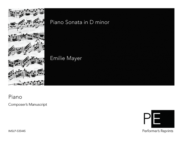 Mayer - Piano Sonata in D minor