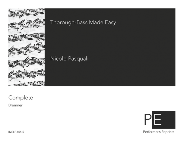 Pasquali - Thorough-Bass Made Easy