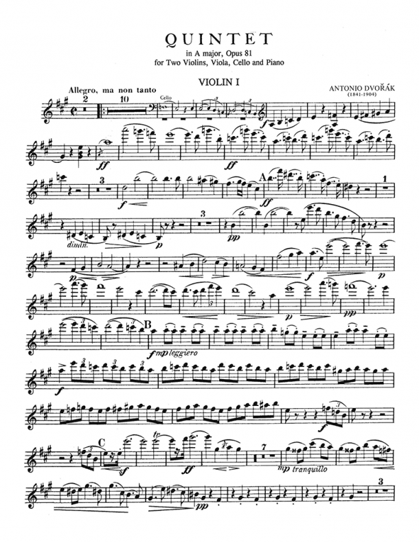 Dvořák - Piano Quintet No. 2, Op. 81