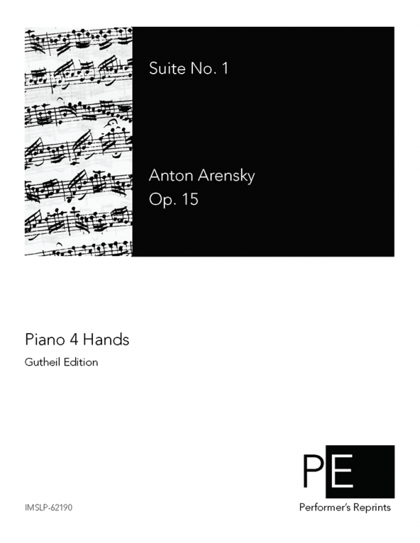 Arensky - Suite No. 1 for 2 Pianos - For Piano 4 Hands