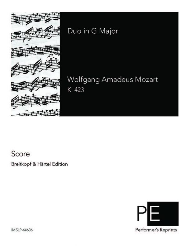 Mozart - Duos in G Major for Violin and Viola, K. 423