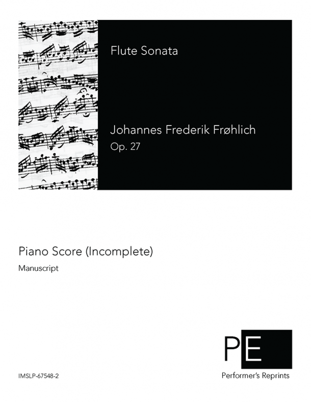 Frøhlich - Flute Sonata, Op. 27