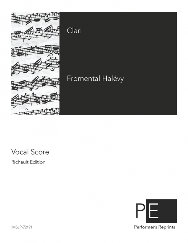 Halévy - Clari - Vocal Score