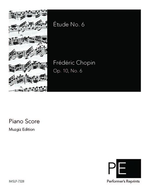 Chopin - Études Op. 10 - Étude No. 6 - For Cello and Piano (Glazunov) - Piano Score