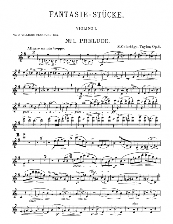 Coleridge-Taylor - 5 Fantasiestücke, Op. 5