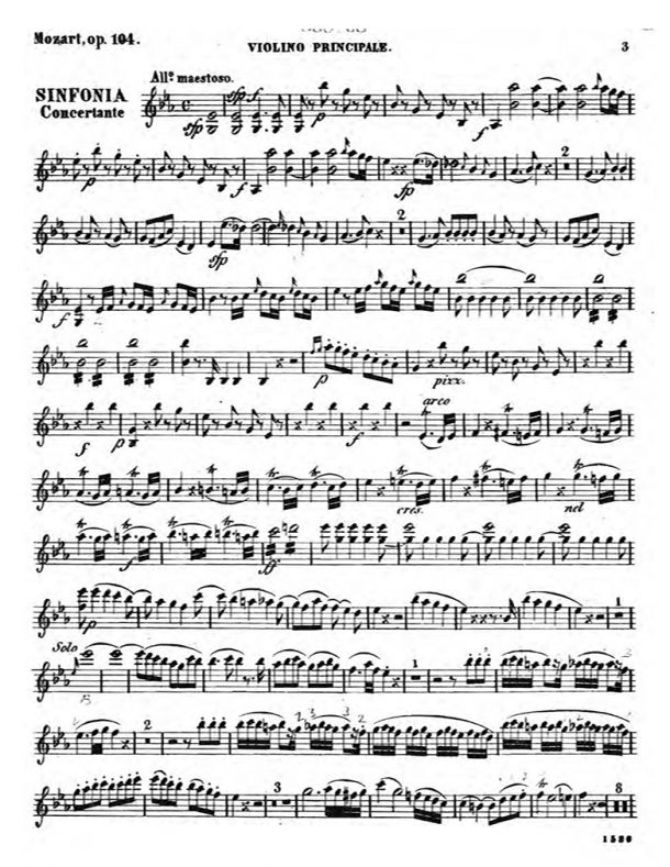 Mozart - Sinfonia Concertante, K. 364 - For Violin, Viola, & Piano