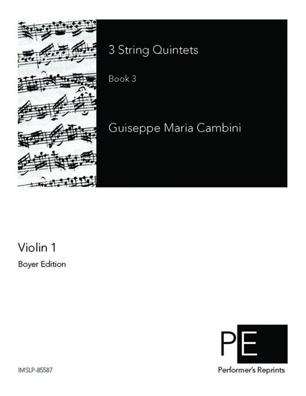Cambini - 3 String Quintets, Book 3