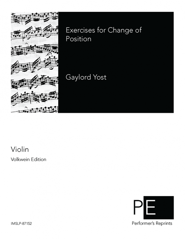 Yost - Exercises for the Change of Position