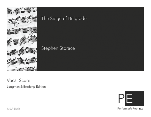Storace - The Siege of Belgrade - Vocal Score