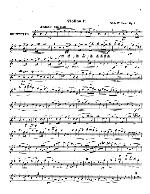Gade - String Quintet, Op. 8